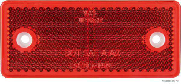 HERTH&BUSS Rückstrahler, 94 mm, 44 mm, rot