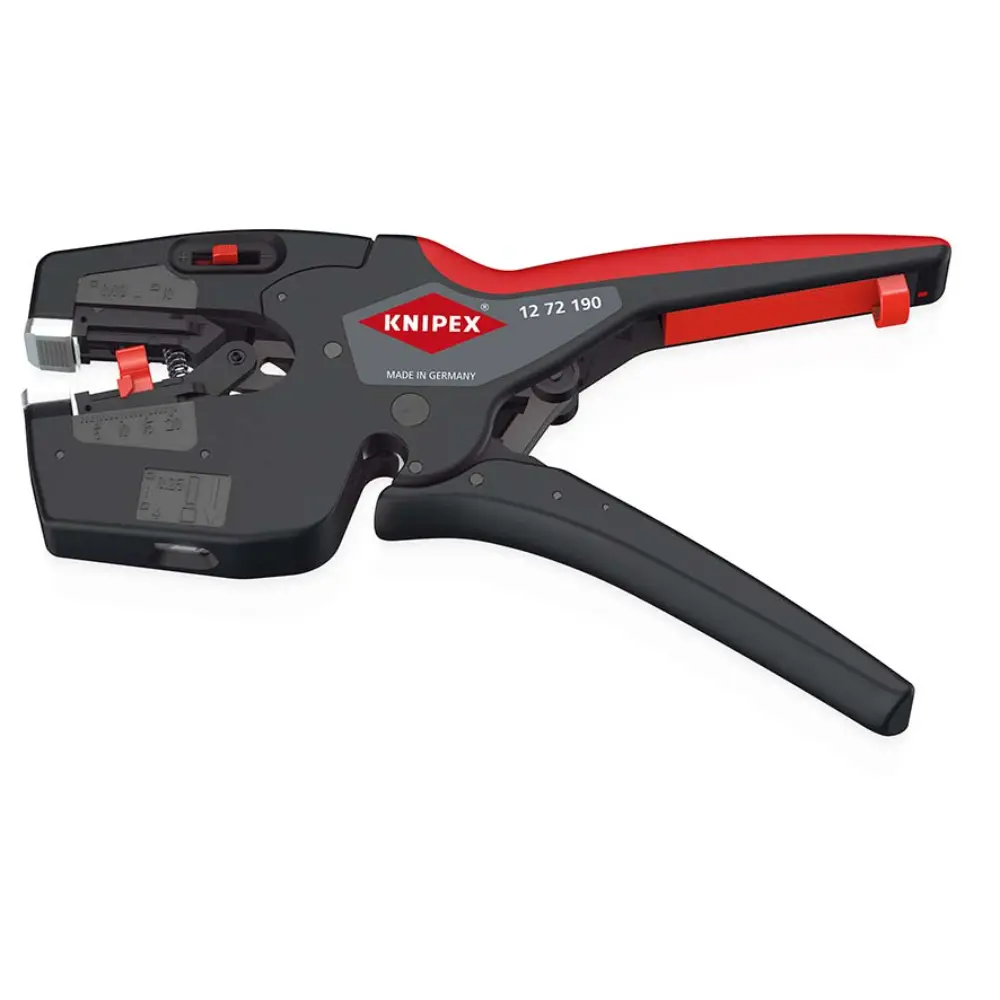 KNIPEX NexStrip Elektriker-Multiwerkzeug mit rutschhemmenden Kunststoff-Hüllen 190 mm