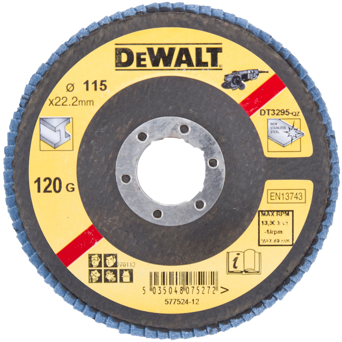 DEWALT Fächerschleifscheibe 115mm