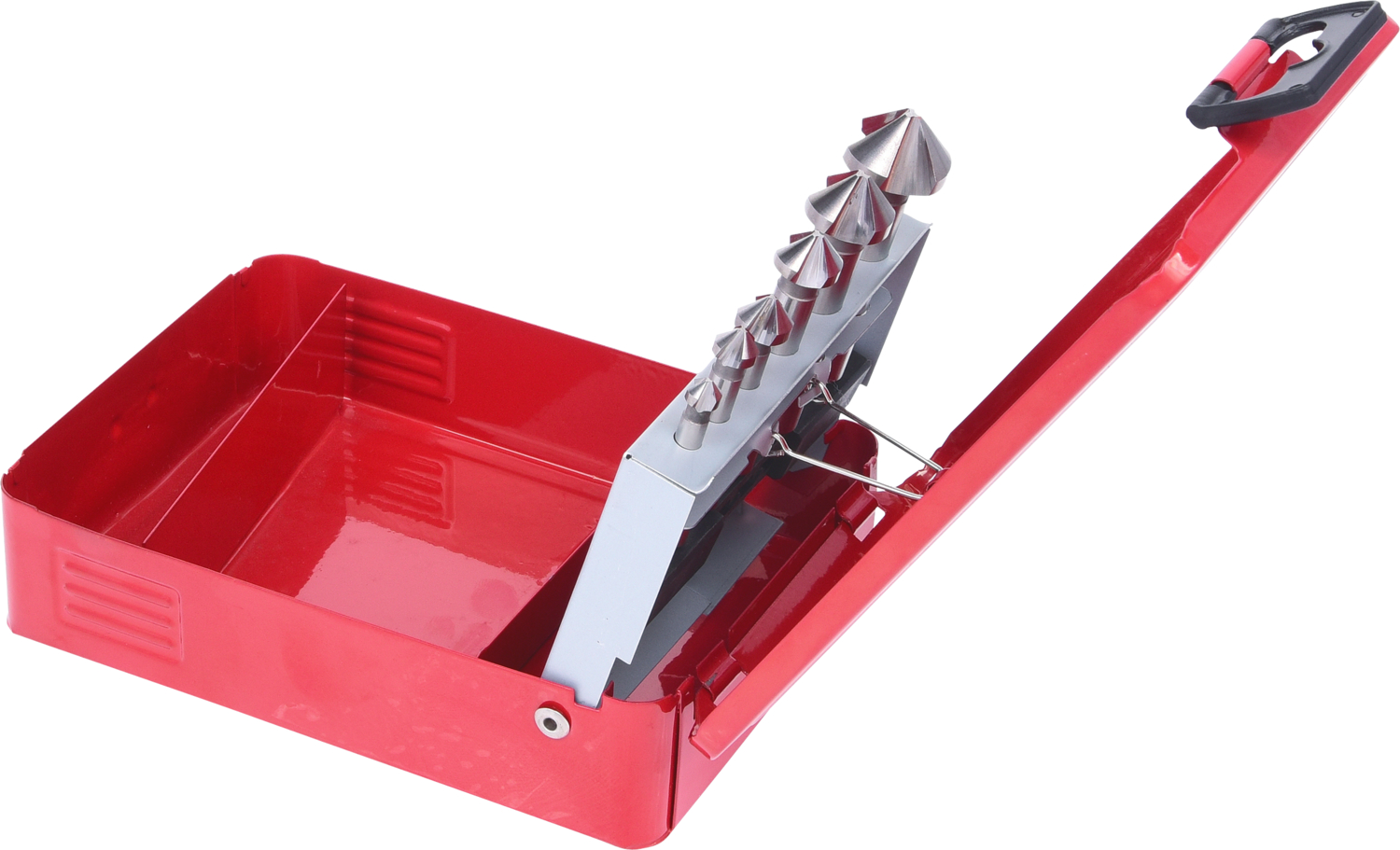 KS Tools HSS Kegel- und Entgratsenker-Satz, Stahlblechkassette 6-tlg