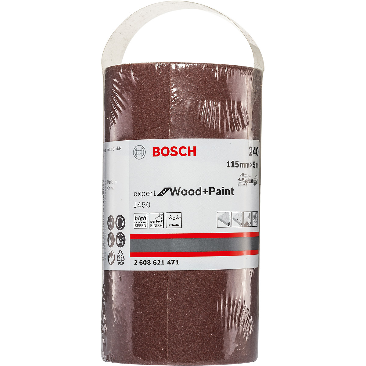 Bosch Schleifrolle J450 Expert for Wood and Paint 115 mm breit