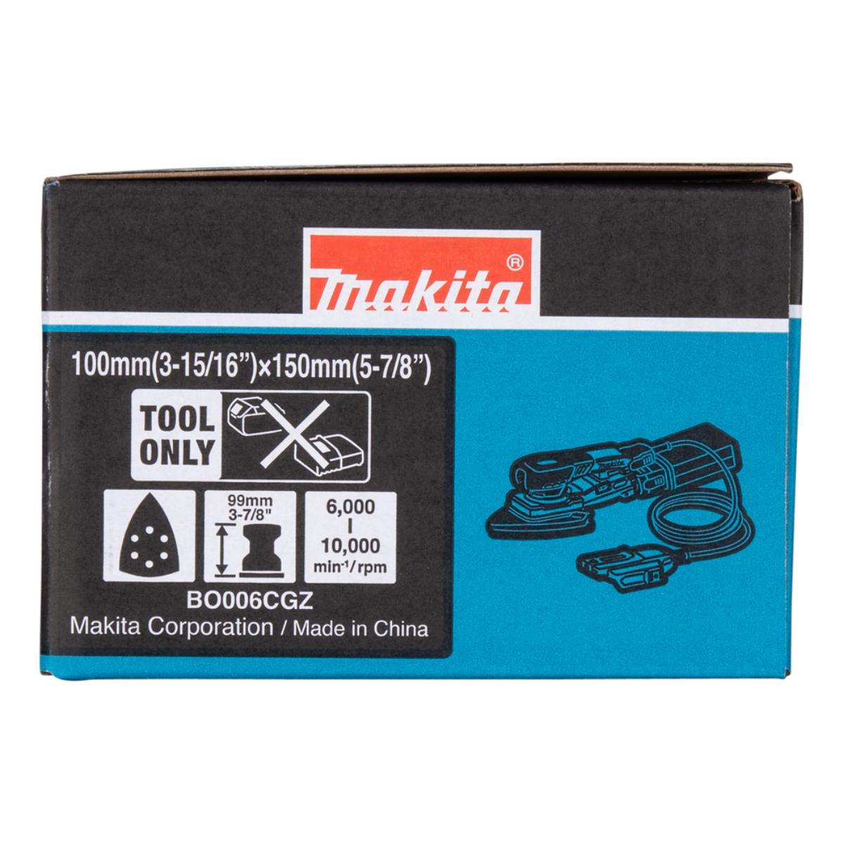 Makita Akku-Schwingschleifer XGT - Connector - Delta 100x150 mm - 3,0 mm Hub - 1,6 m Kabel