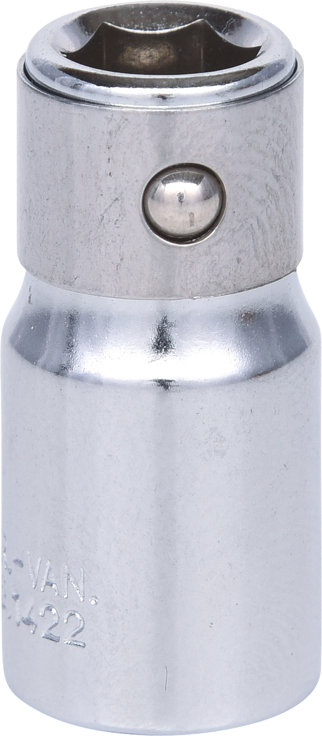 KS Tools 1/4" CHROMEplus Bit-Adapter-Stecknuss,für Bits 1/4"mit Spannring