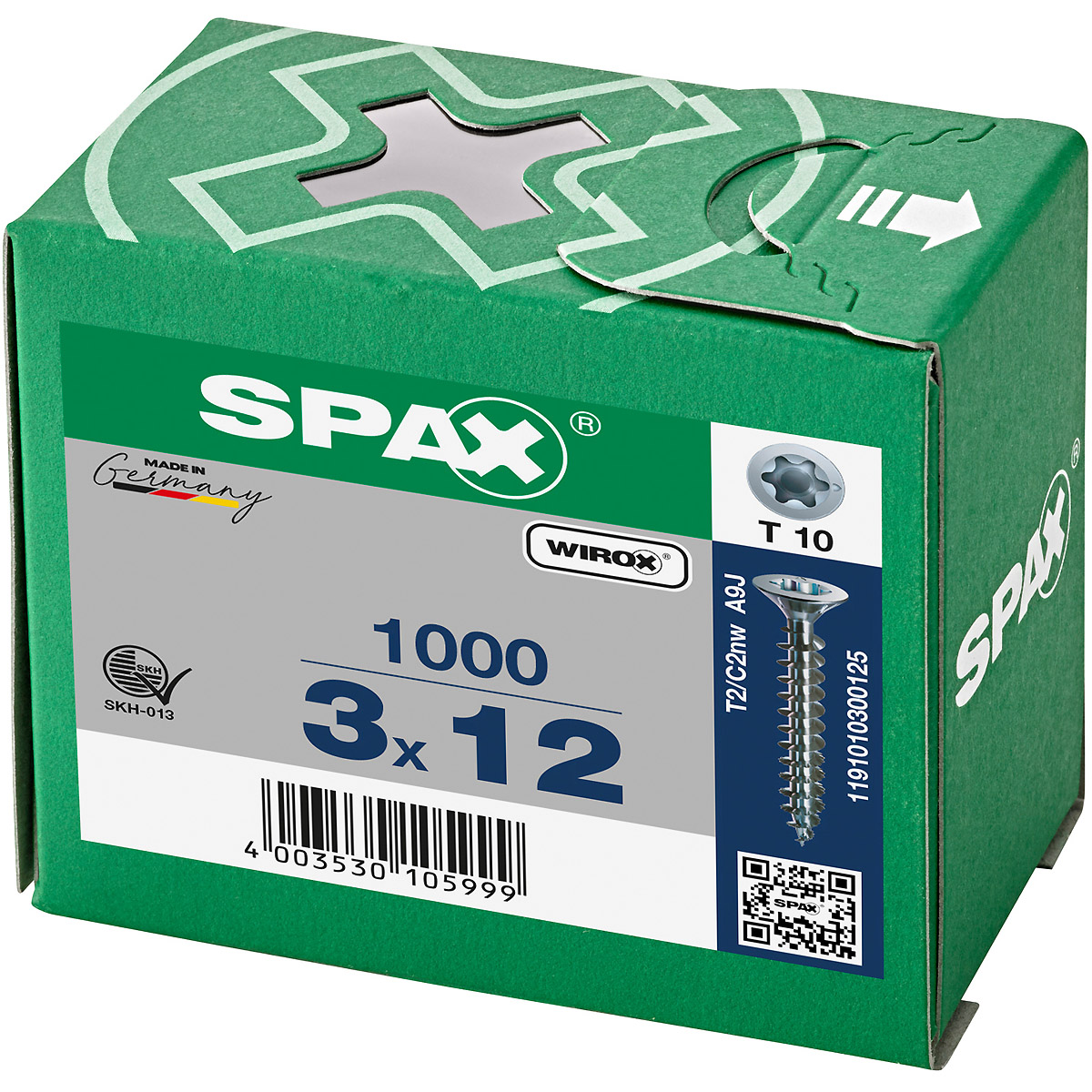SPAX-S Senkkopf Bremsrippen T-Star Plus T10 Vollgewinde WIROX, 1000 Stück