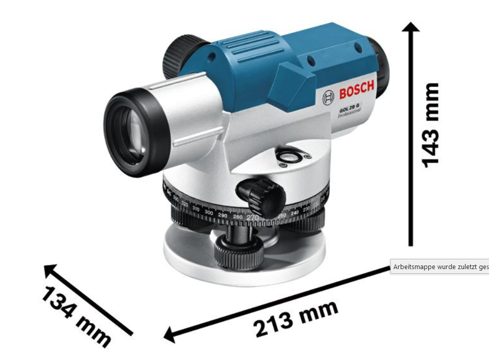 Bosch Optisches Nivelliergerät GOL 20 G