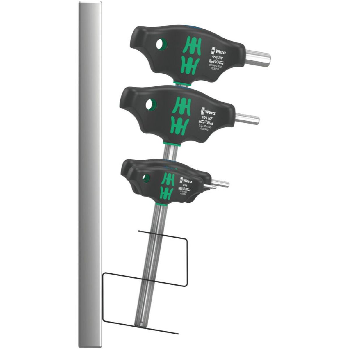 Wera 454/7 HF Set 2 Schraubendrehersatz Quergriff-Schraubendreher Hex-Plus + Haltefunktion, 7-tlg