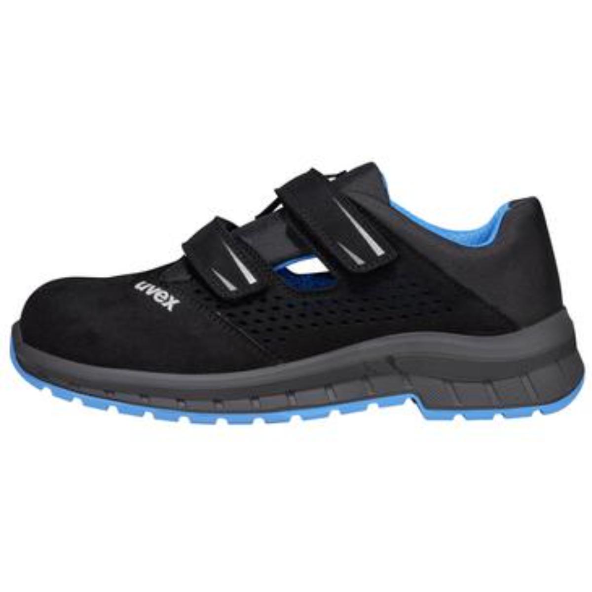 uvex 2 trend Sicherheitsschuh Sandalen S1P blau-schwarz