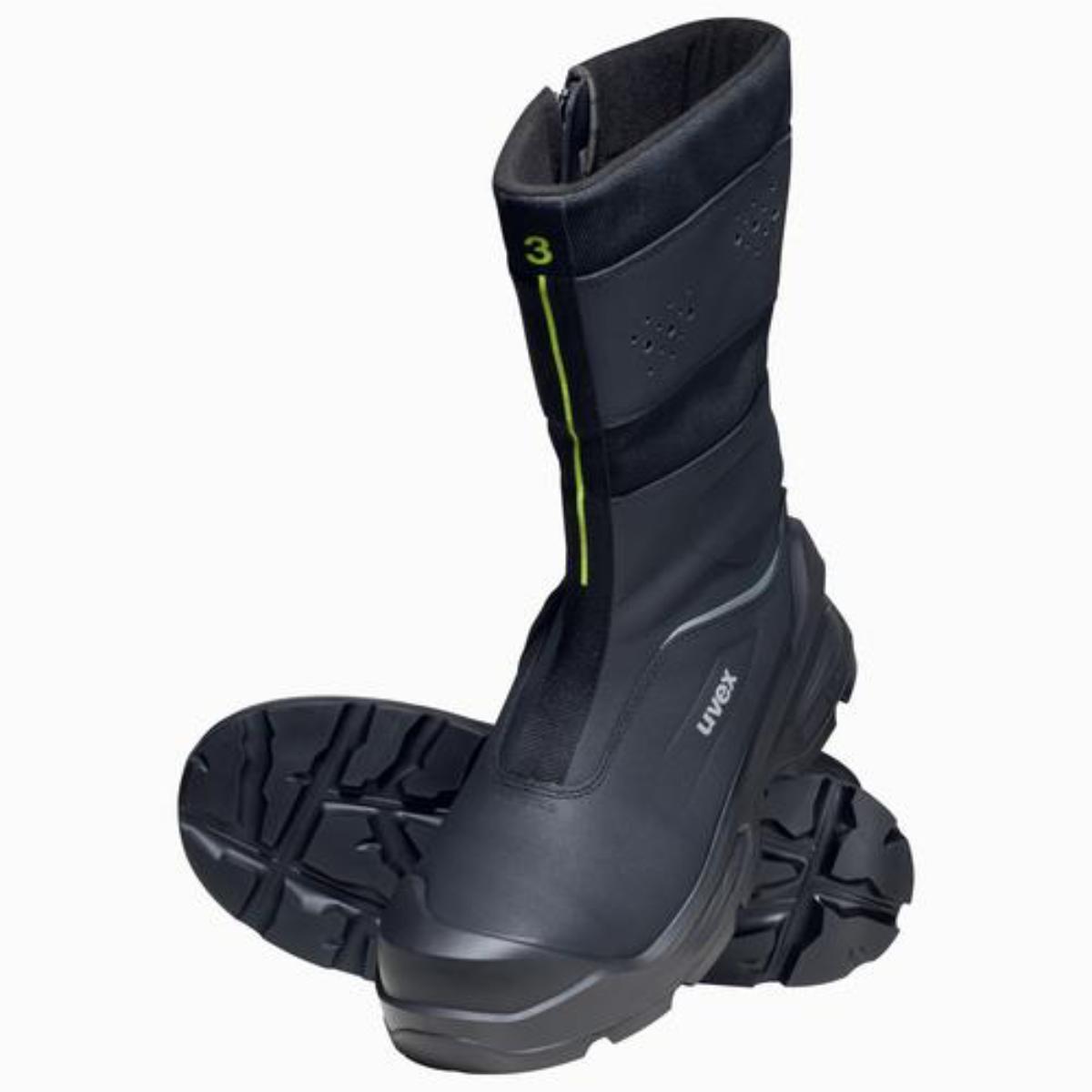 uvex 3 Sicherheitsschuh Reißverschlussstiefel S3L, schwarz