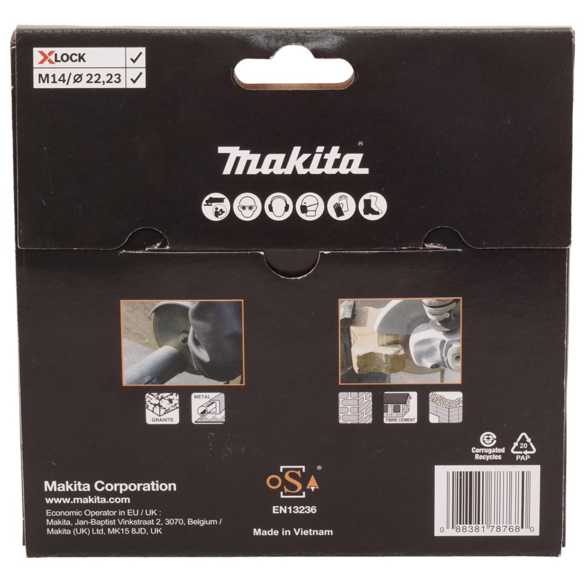 Makita Diamanttrennscheibe X-LOCK Rescue 125mm 125 mm - X-Lock - E-19738