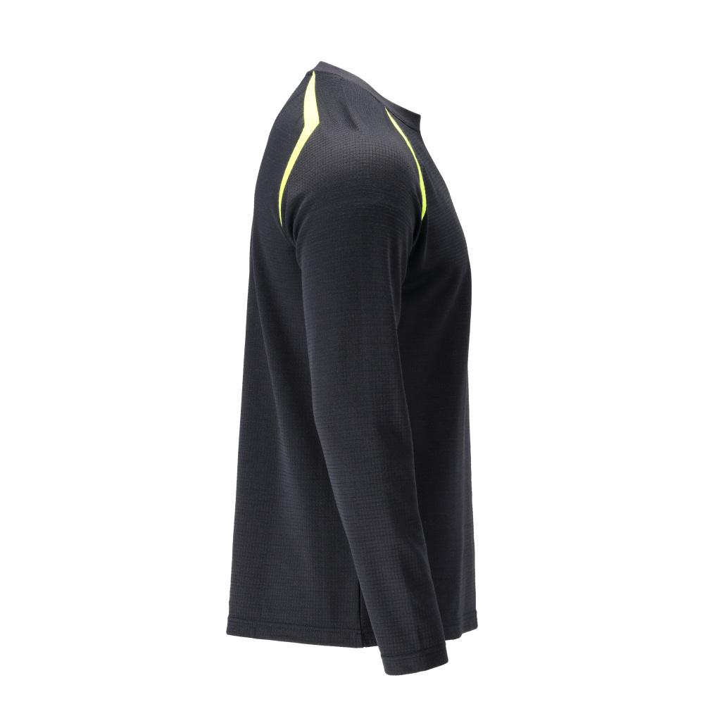 MASCOT Herren Langarmshirt Schwarzblau / Hi-vis Gelb