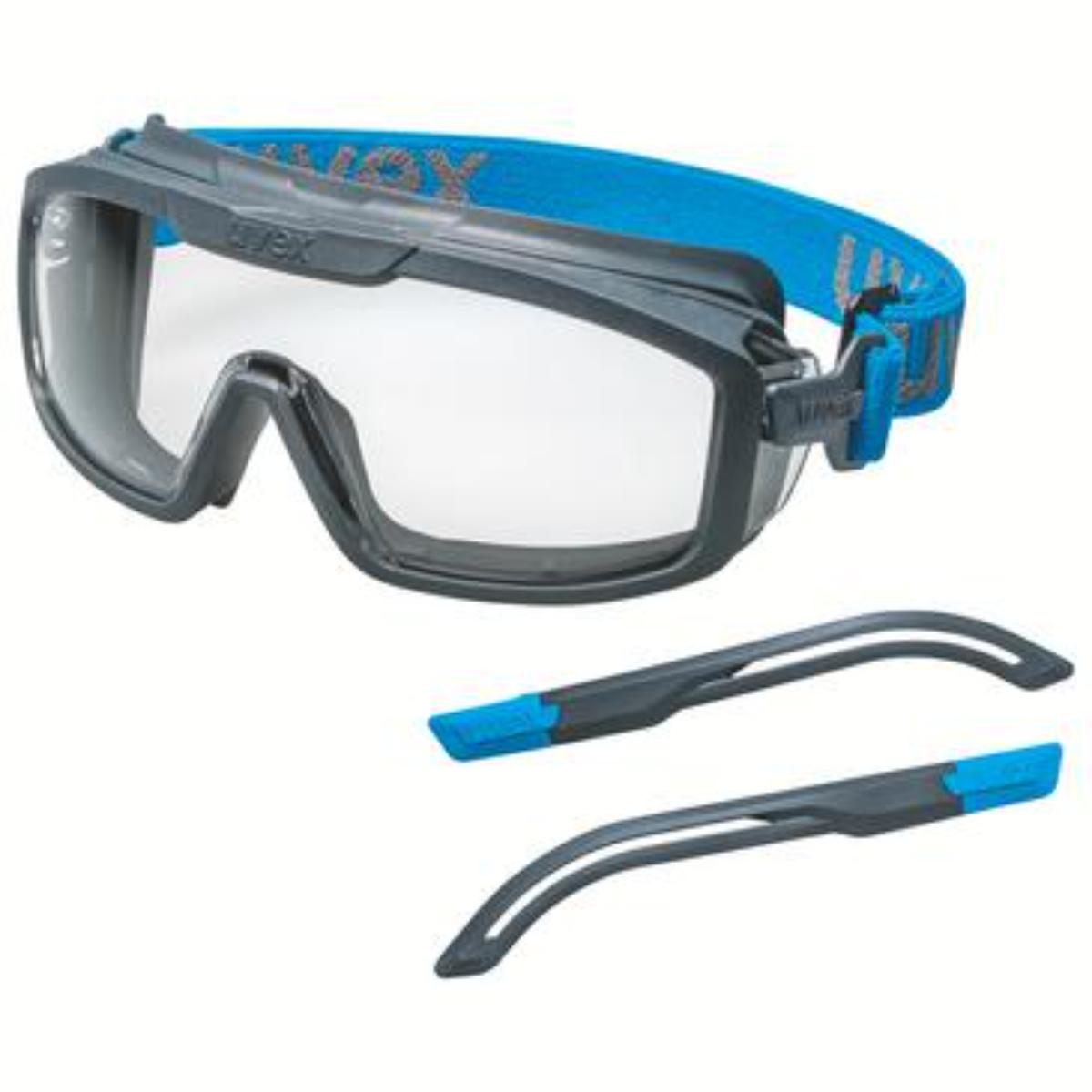 uvex Vollsichtbrille i-guard+ grau, blau, anthrazit