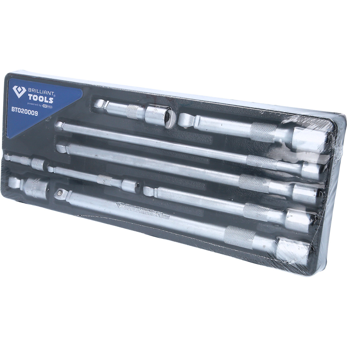 Brilliant Tools Kippverlängerungs-Satz 1/4" + 3/8" + 1/2", 9-tlg