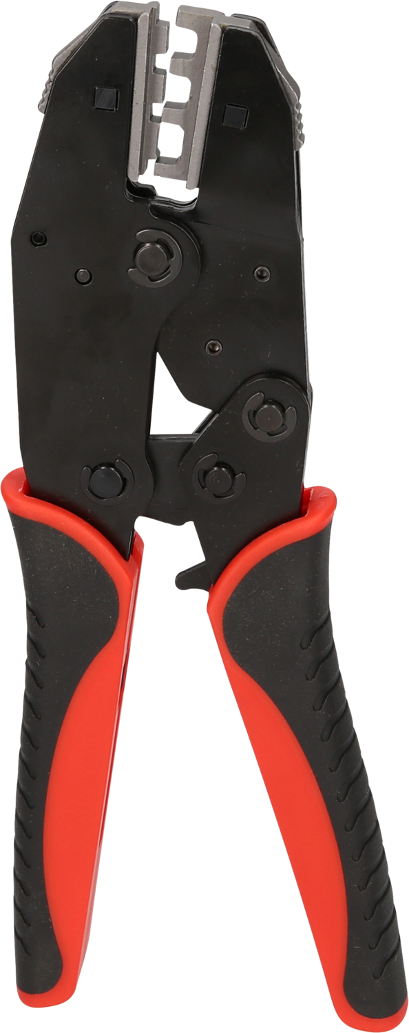 KS Tools Crimpzange für isolierte Kabelschuhe und Endverbinder mit Schrumpfschlauch