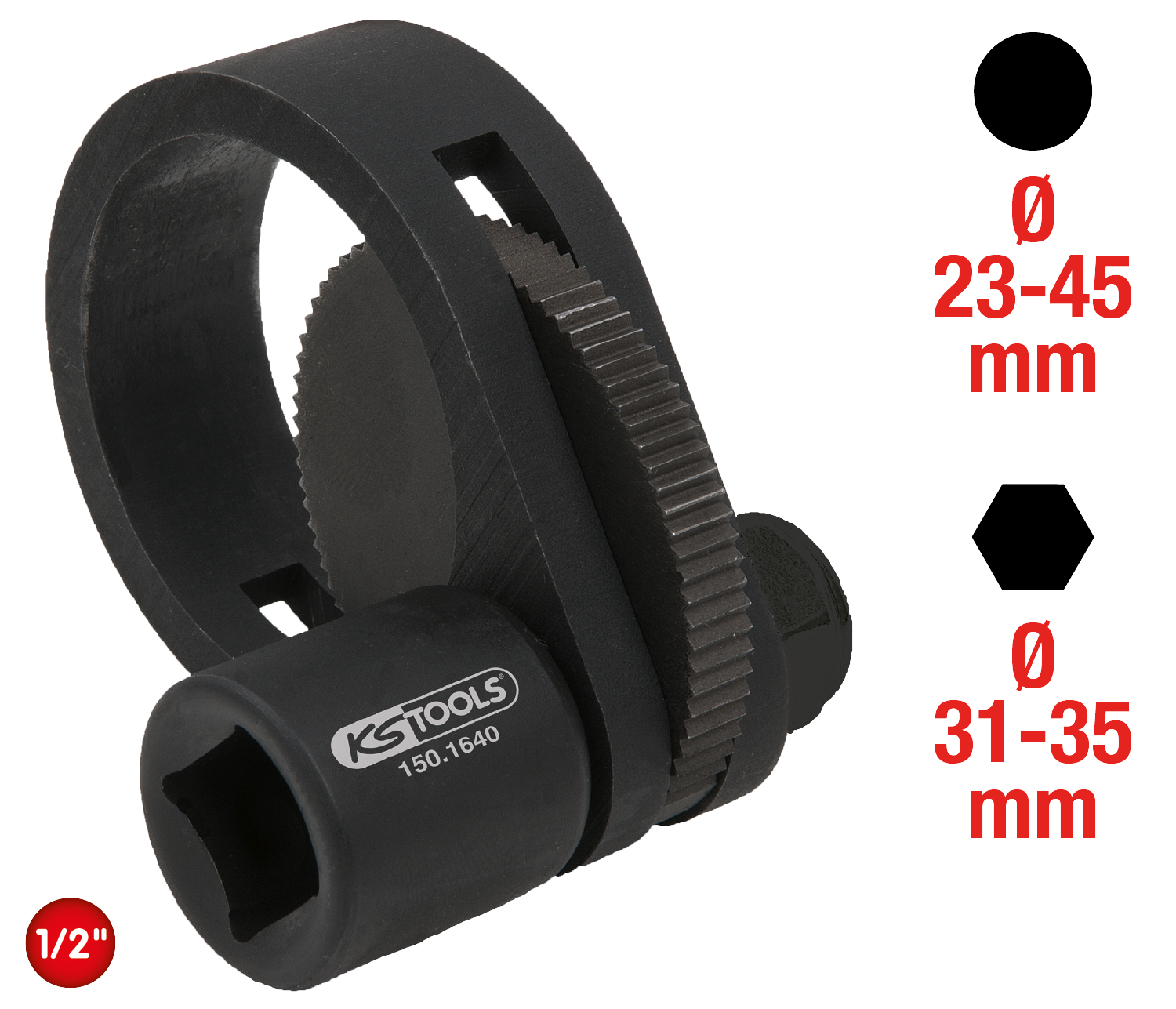 KS Tools Exzenter Klemm- und Drehvorrichtung, 23-45mm