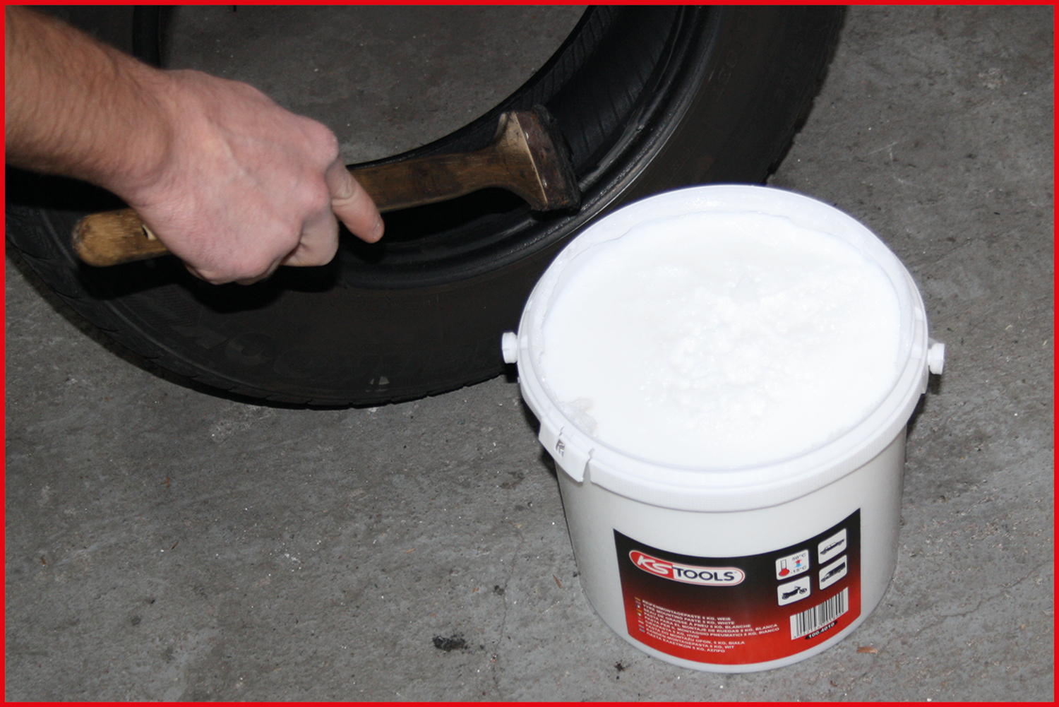 KS Tools Reifenmontagepaste 5 kg, weiß
