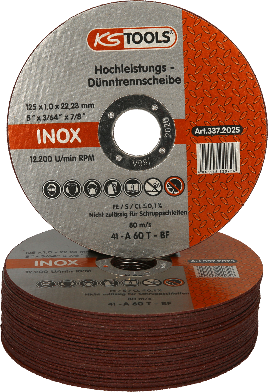 KS Tools Hochleistungs-Dünntrennscheibe, 25 Stück
