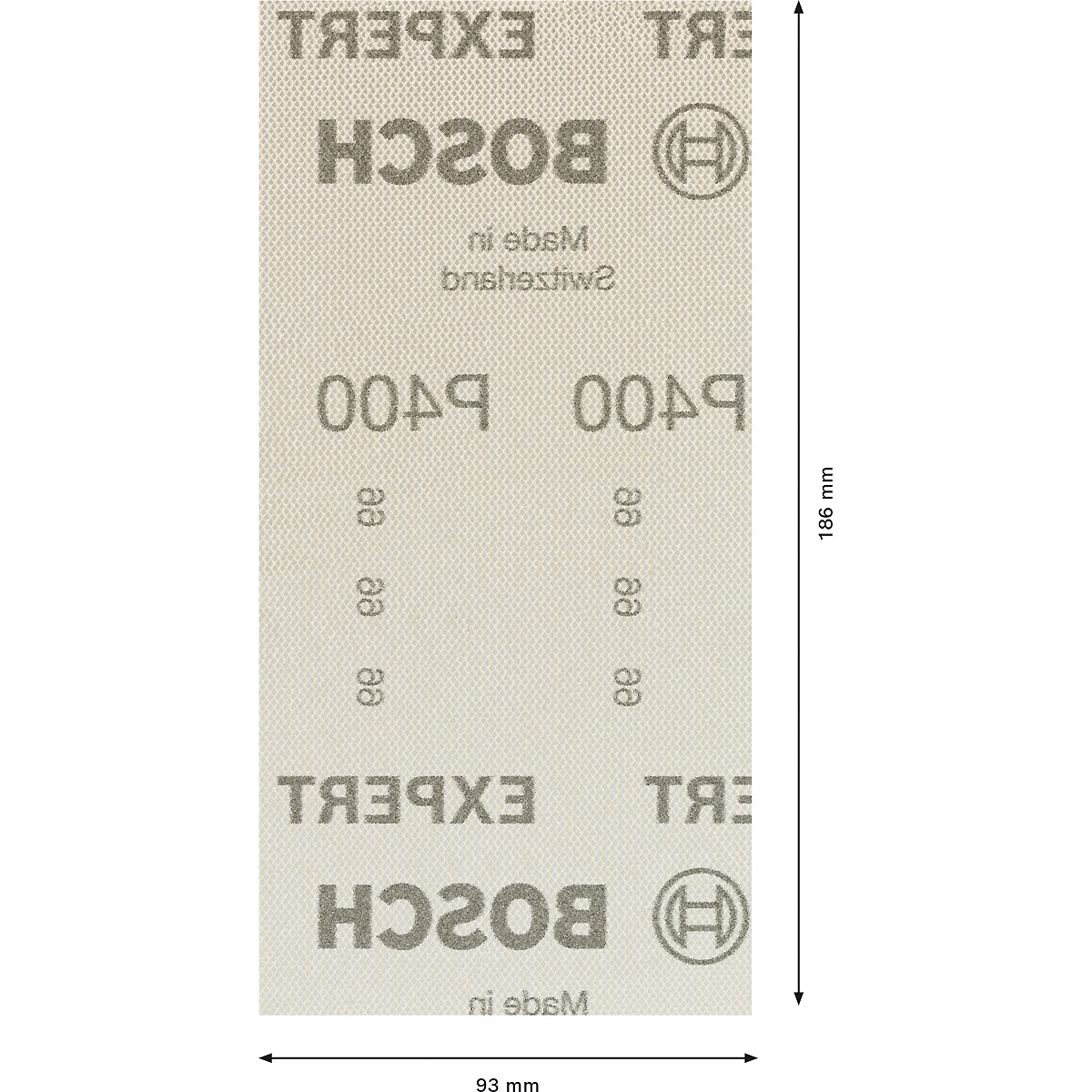 Bosch EXPERT M480 Schleifnetz für Schwingschleifer, 93 x 186mm, 50-tlg., K400