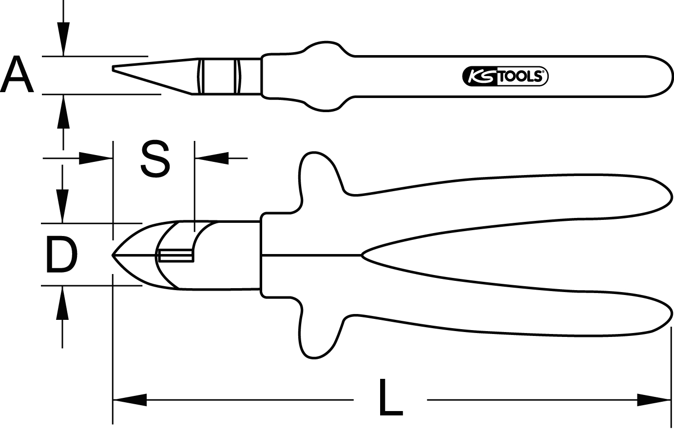 KS Tools 1000V Plombenzange, 160mm