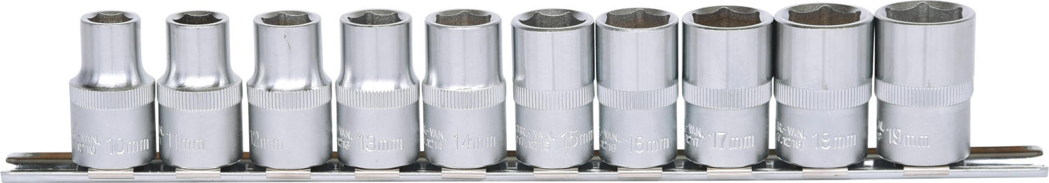 KS Tools 1/2" Sechskant-Stecknuss-Satz,10-tlg 10-19mm