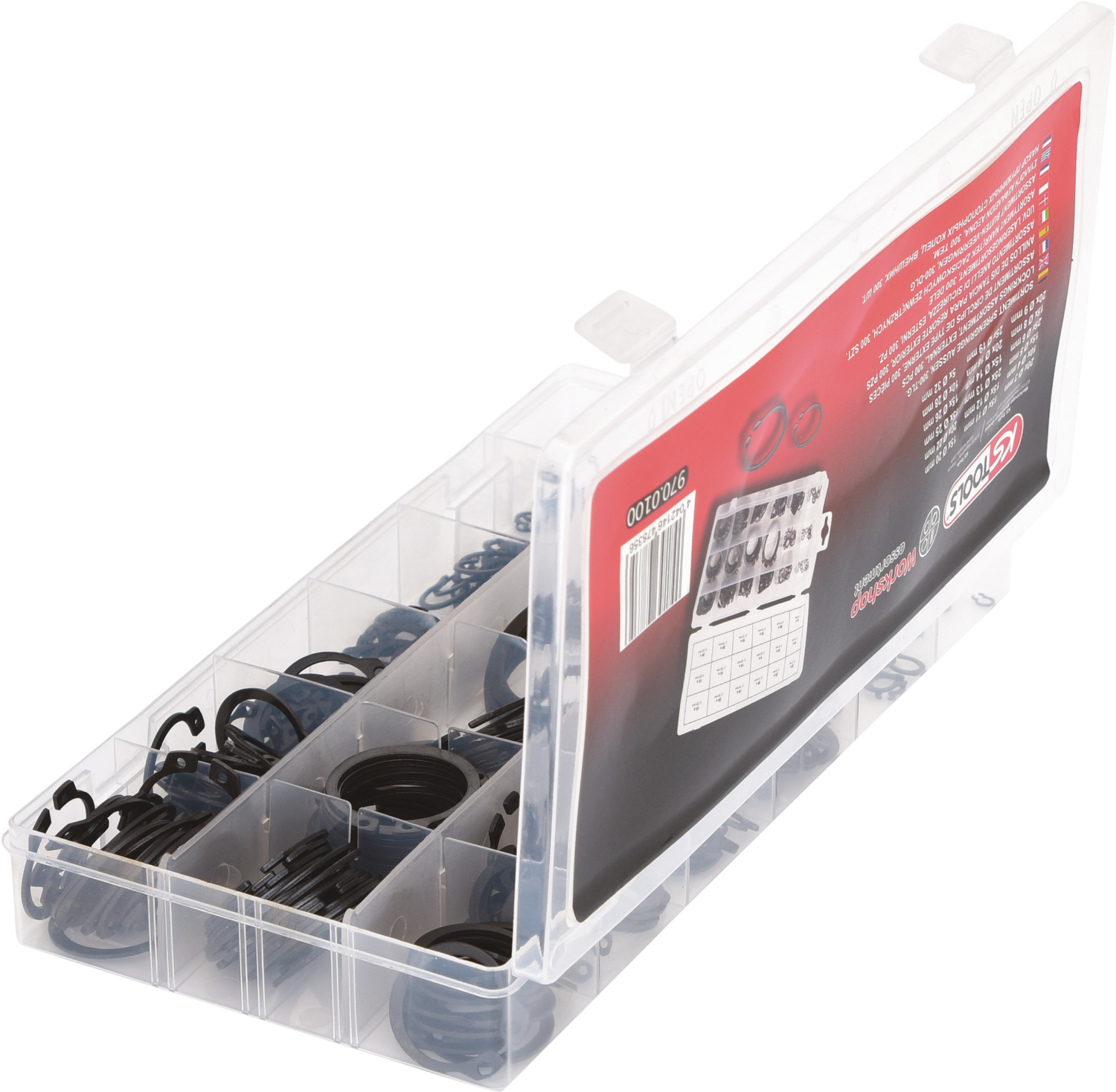 KS Tools Sortiment Sprengringe außen, Ø 3-32mm, 300-tlg