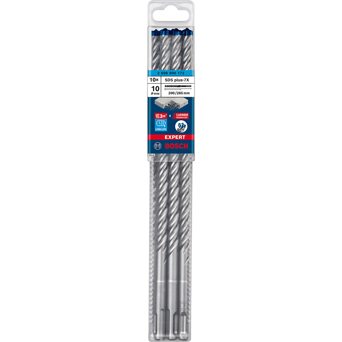 Bosch EXPERT SDS plus-7X Hammerbohrer, für Bohrhämmer ø 10 mm