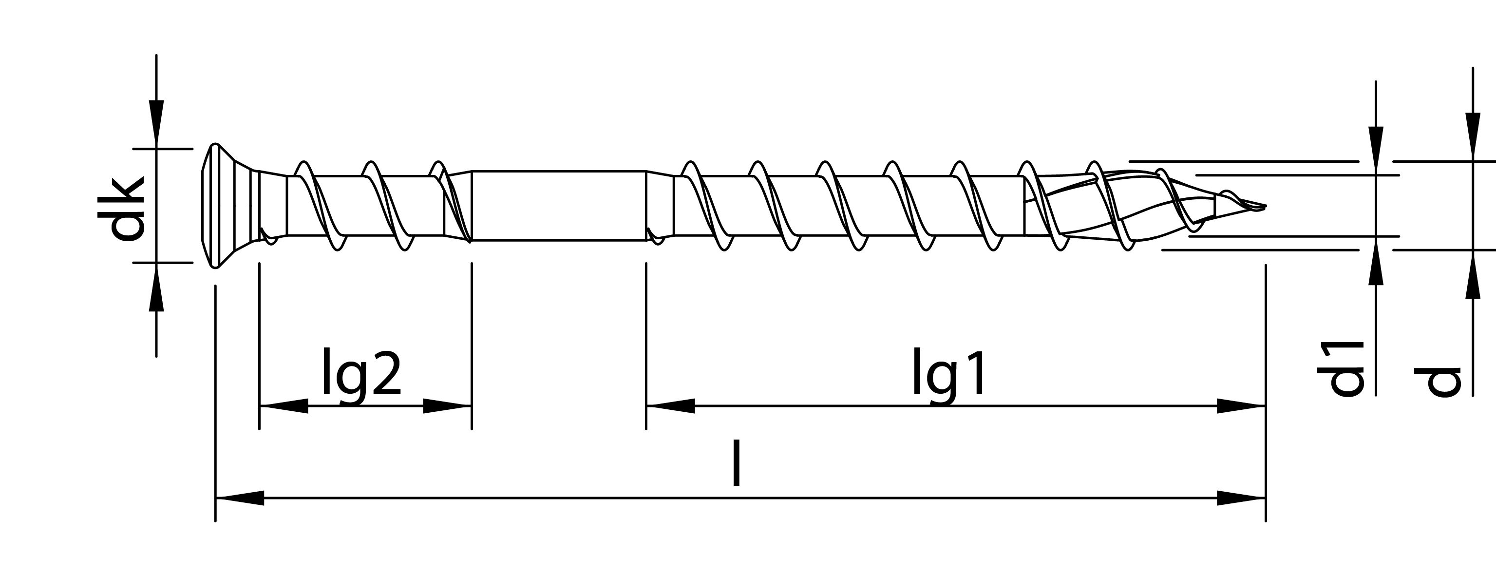HECO TOPIX-plus A4, Terrassenschraube, Linsenkopf, 5mm HECO Drive, UKG
