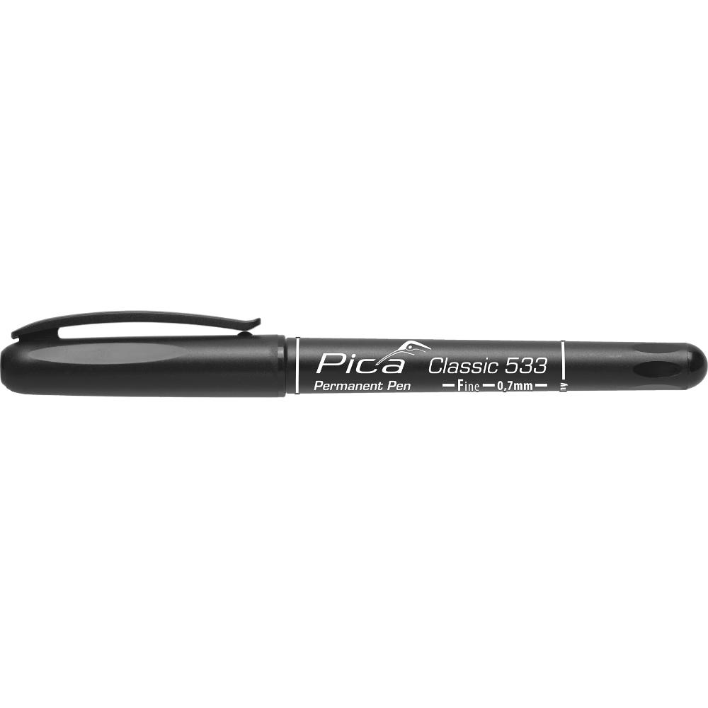 Pica Permanent Pen schwarz, Fine, 0,7mm