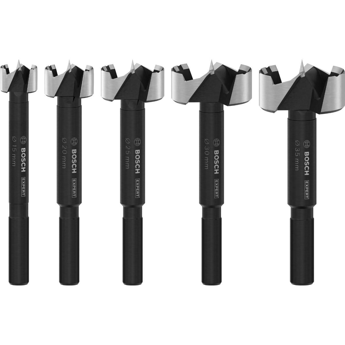 Bosch EXPERT Wood Forstnerbohrersatz, 5-teiliges Set