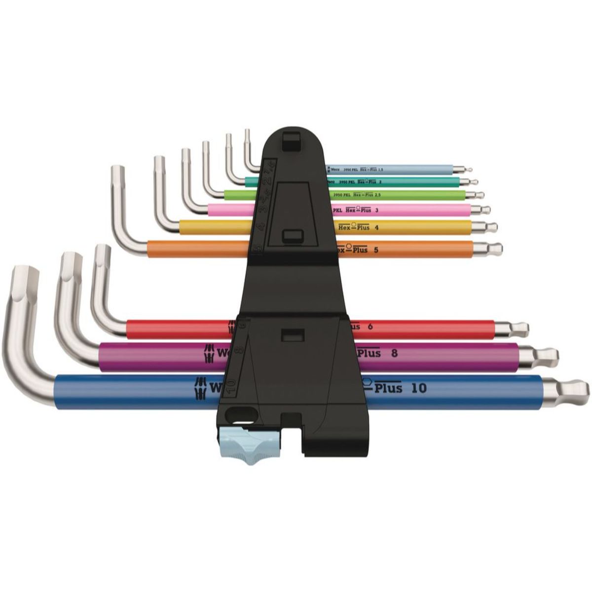 Wera 3950/9 Hex-Plus Multicolour Stainless 1 Winkelschlüsselsatz, metrisch, Edelstahl, 9-teilig