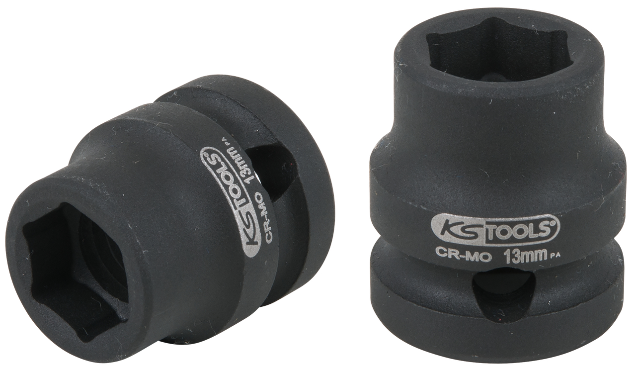 KS Tools 1/2" Sechskant-Kraft-Stecknuss, extra kurz, 13,0 mm