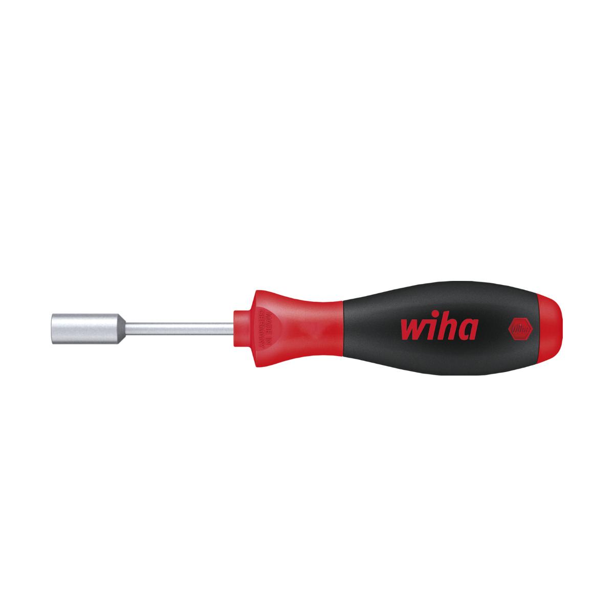 Wiha Schraubendreher SoftFinish Sechskant-Steckschlüssel mit kurzer Rundklinge