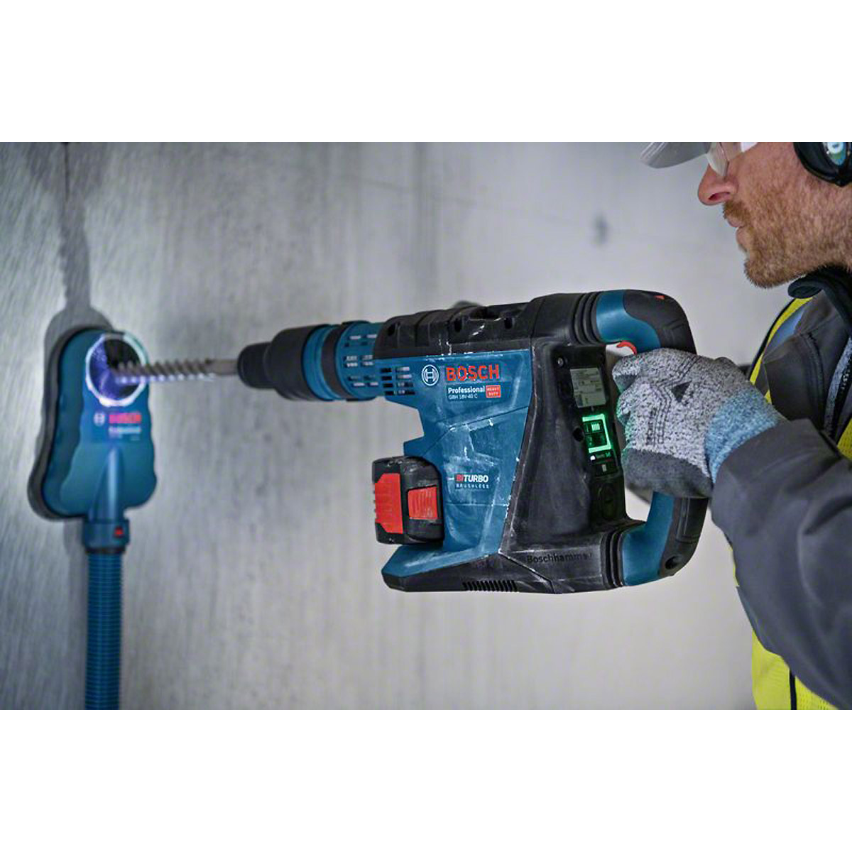 Bosch Akku-Bohrhammer BITURBO mit SDS max GBH 18V-40 C, mit XL-BOXX mit Zubehör-Set