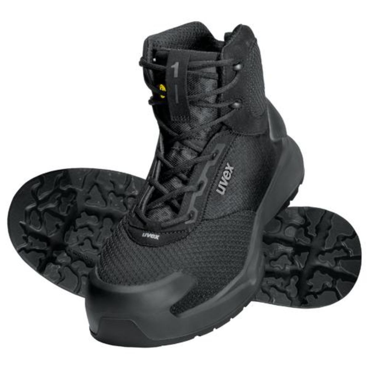 uvex 1 x-craft pro Sicherheitsschuh S1 PL Stiefel, schwarz