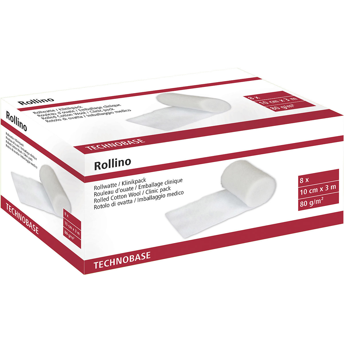 Kerbl Rollwatte Rollino 10cm / 3m 8 Stück im Klinikpack