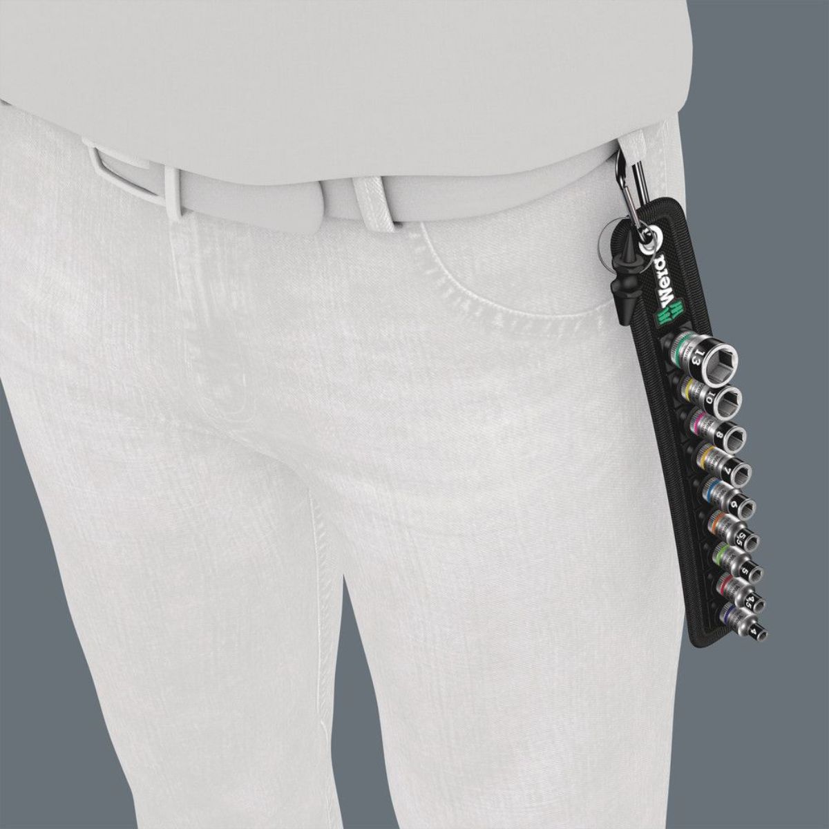 Wera Belt A 1 Zyklop Steckschlüsseleinsatz-Satz, mit Haltefunktion, 1/4"-Antrieb, 10-teilig