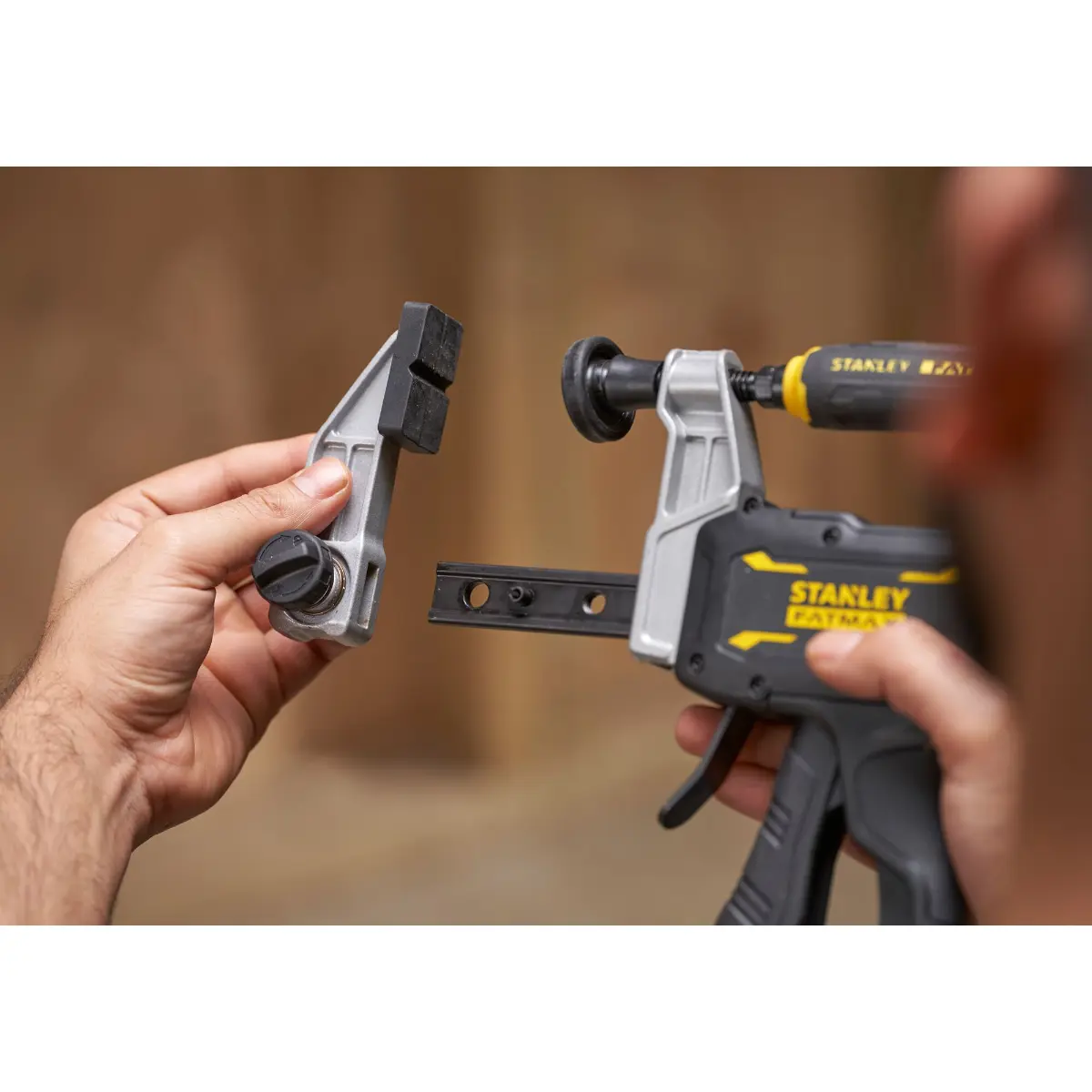 STANLEY FATMAX Einhandzwinge mit Schraubgriff Hybrid 300mm