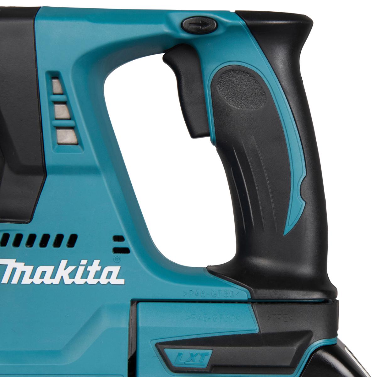 Makita Akku-Kombihammer für SDS-Plus 18V / 6,0 Ah, 2 Akkus + Ladegerät im MAKPAC + SDS-Plus Bohrer-Set B-58992