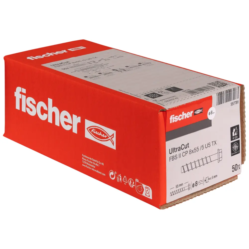 Fischer Betonschraube UltraCut FBS II 8x90 40/25 SK R Senkkopf rostfrei
