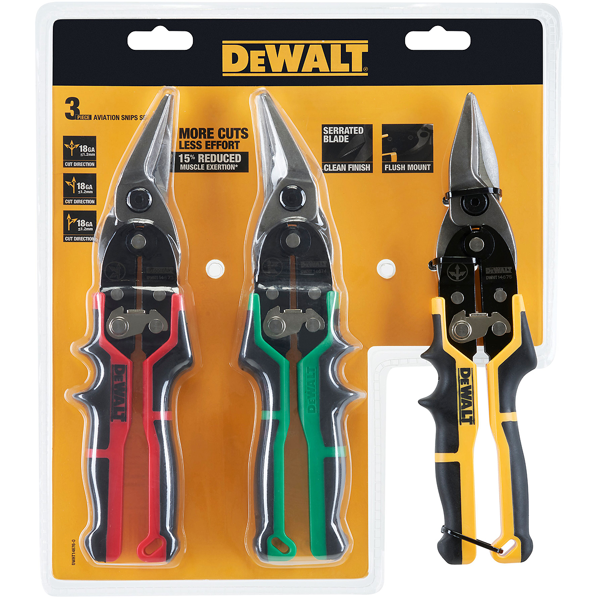 DEWALT Blechschere ERGO 3er Pack