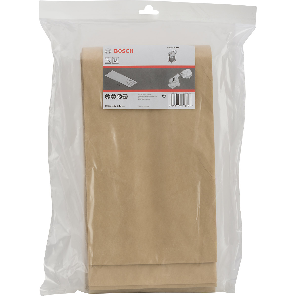 Bosch Papierfilterbeutel, passend zu GAS 55 M AFC Professional