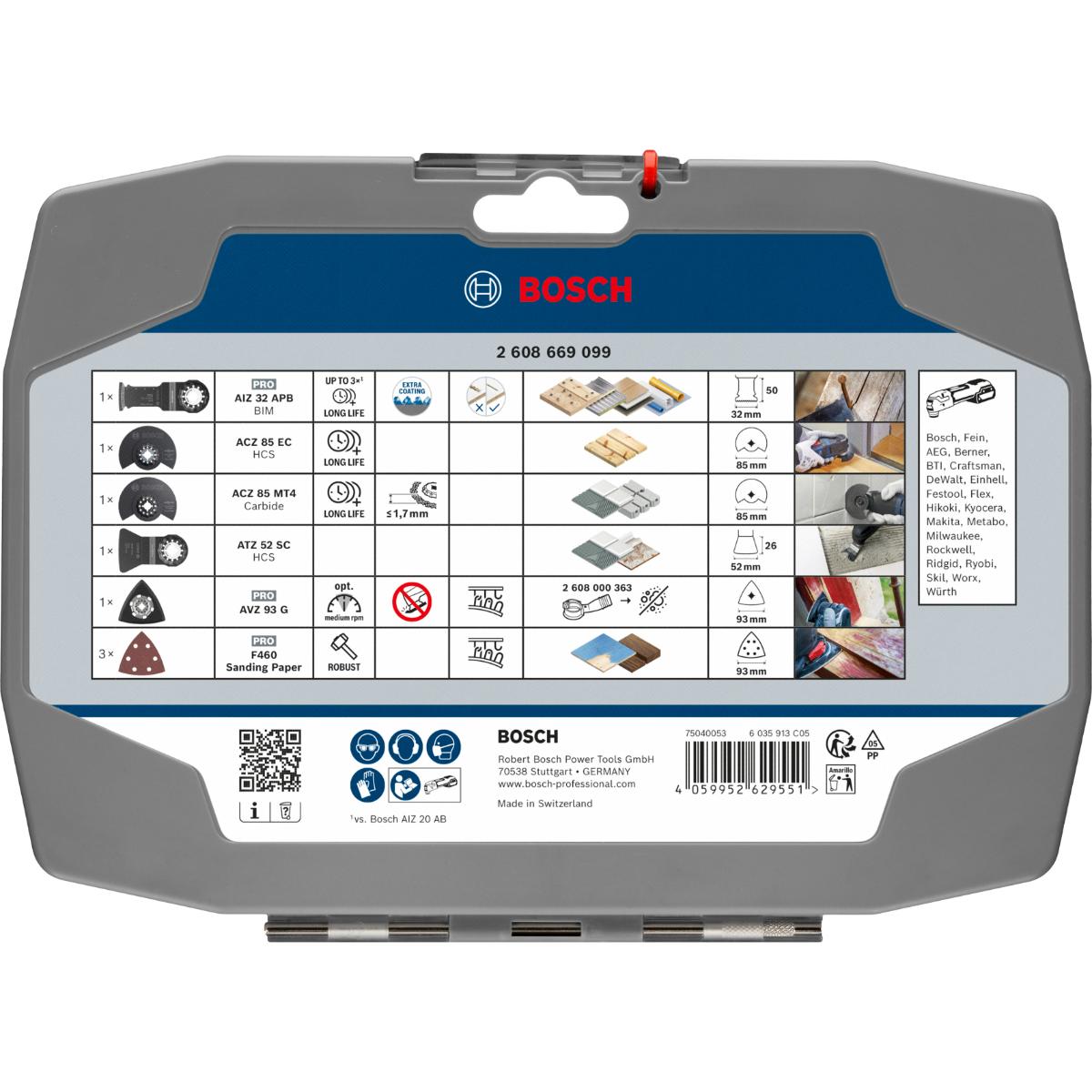 Bosch Renovierungs-Blätter-Set für oszillierende Multifunktionswerkzeuge, 8-Teiliges Set