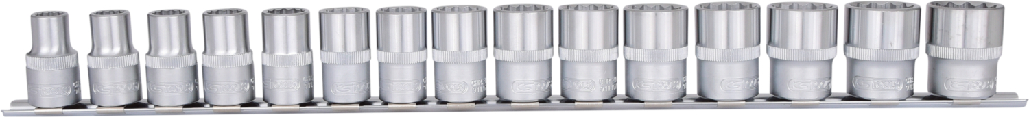 KS Tools 1/2" 12-kant-Stecknuss-Satz, 15-tlg, 10-24mm