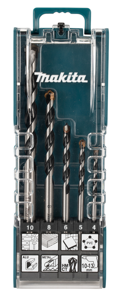 Makita TCT Multibohrer-Set 5-teilig - Ø 4-10 mm - E-14255