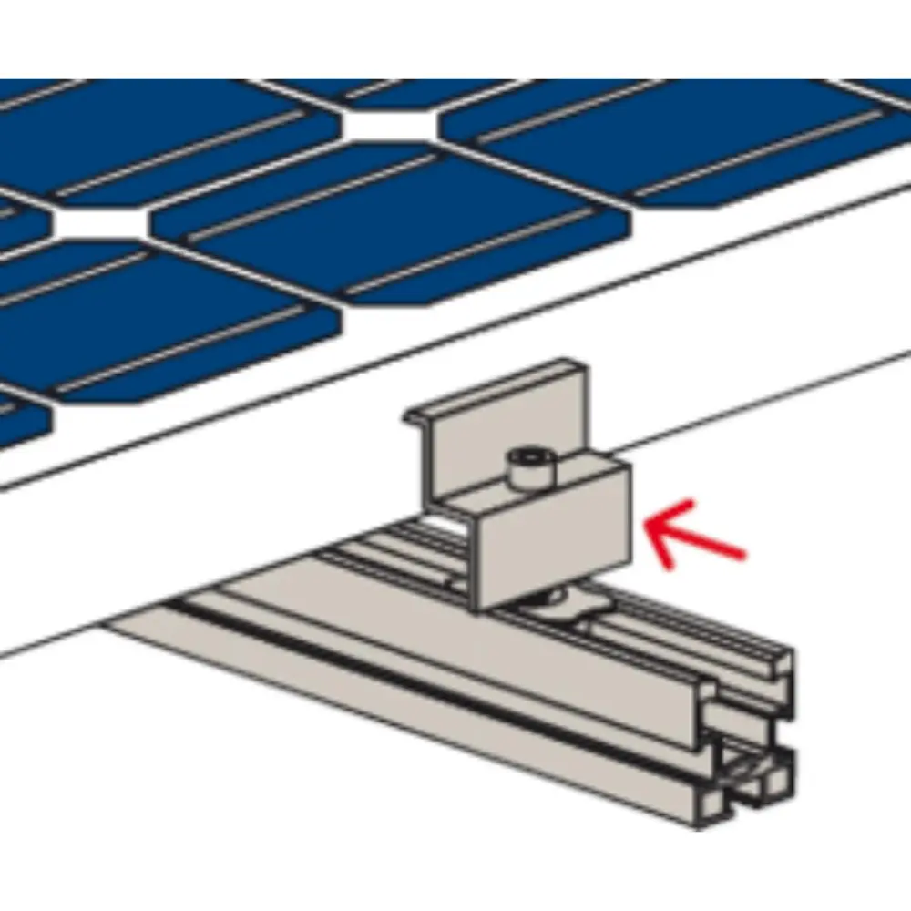 Fischer Mittelklemme vormontiert PM C 28-34 Aluminium