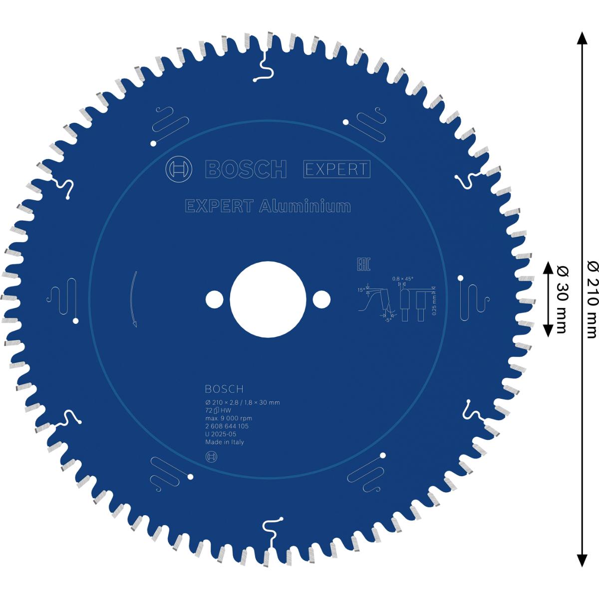 Bosch Kreissägeblatt Expert for Aluminium ø 210 mm