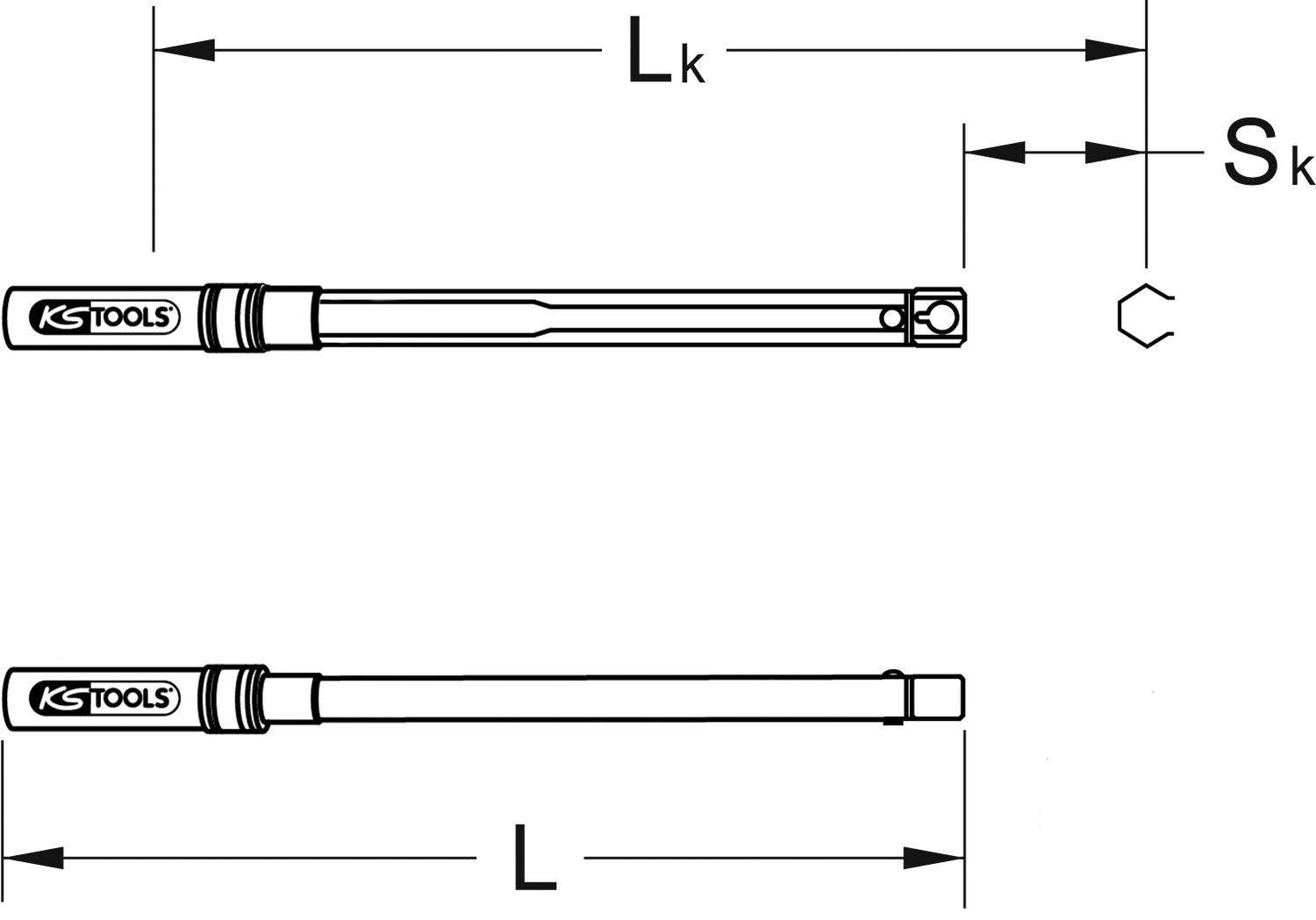 KS Tools Industrie Einsteck-Drehmomentschlüssel