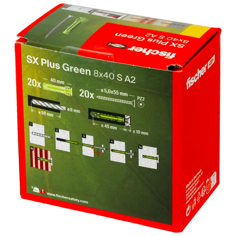Fischer Spreizdübel SX Plus Green 8x40 S A2