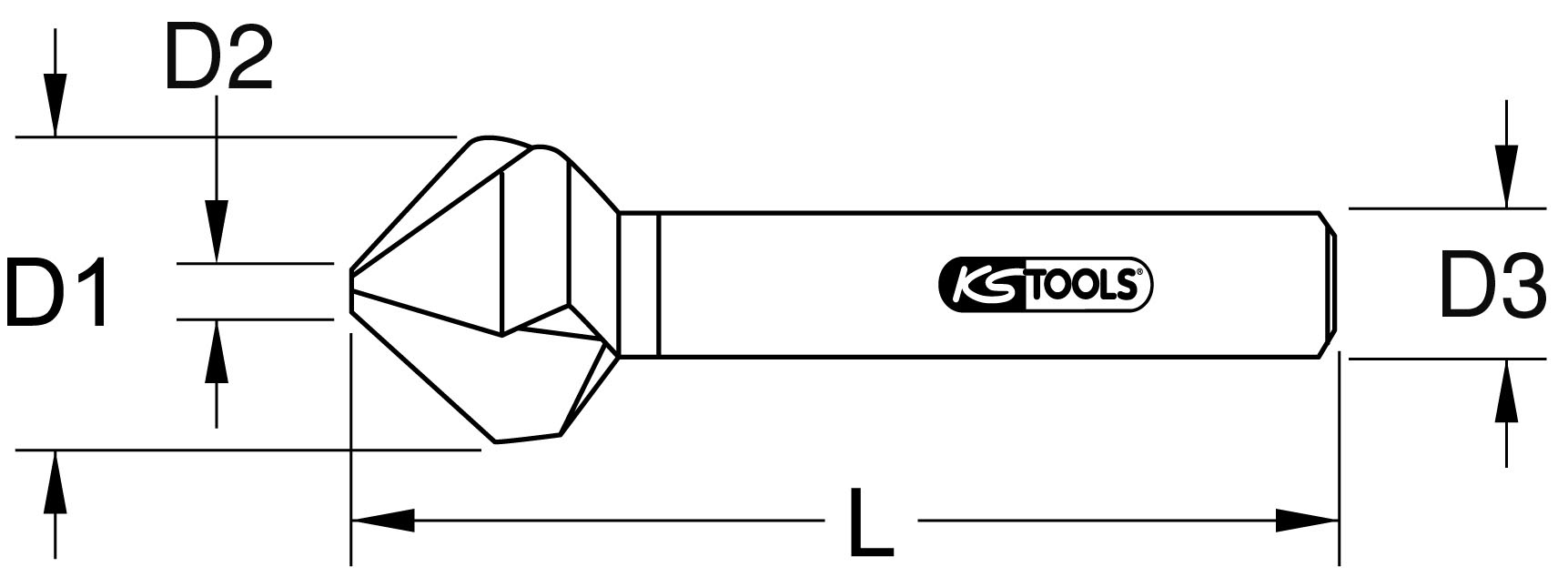 KS Tools HSS Co Kegel- und Entgratsenker 75°