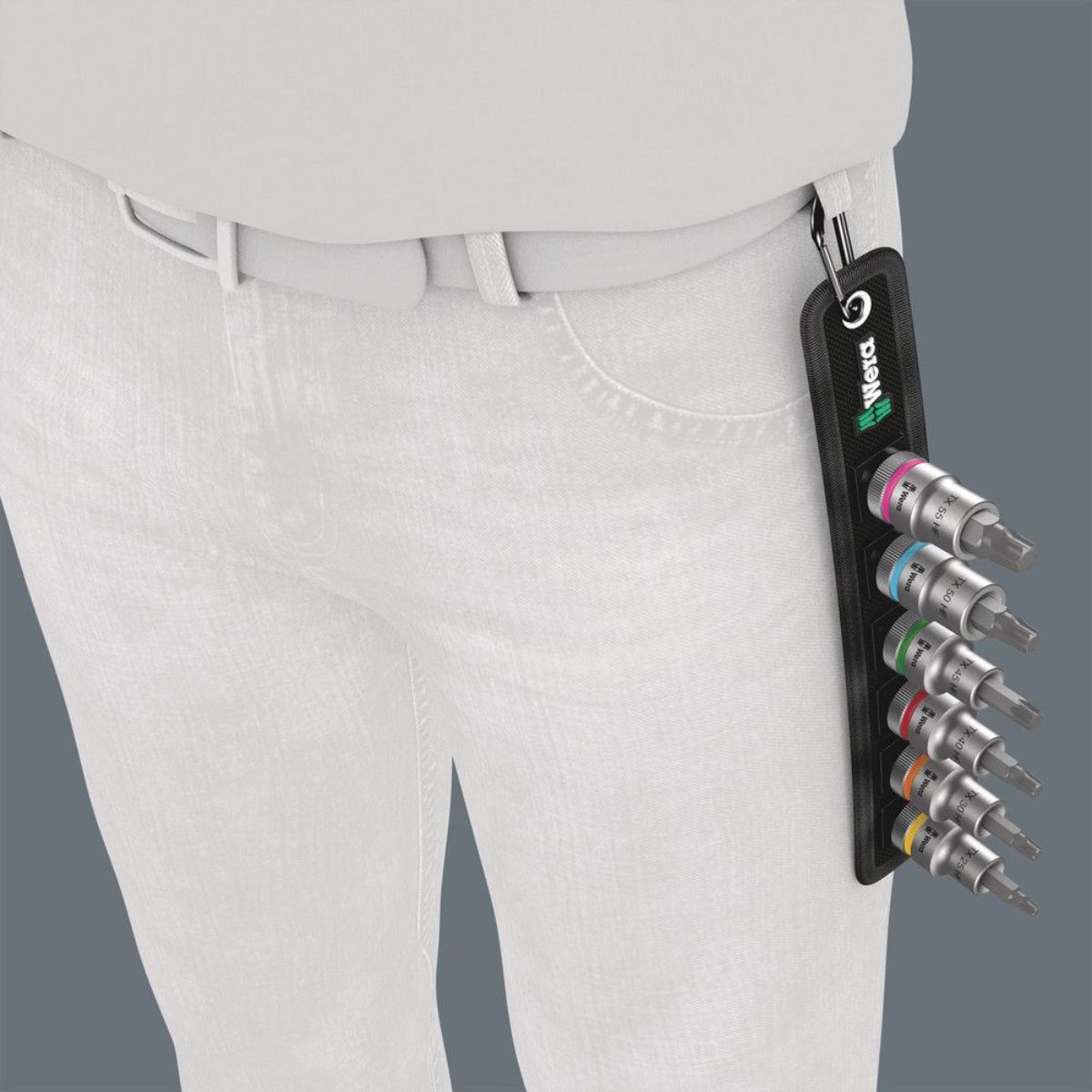 Wera Belt C 3 TORX HF Zyklop Bitnuss-Satz TORX, mit Haltefunktion, 1/2"-Antrieb, 6-teilig