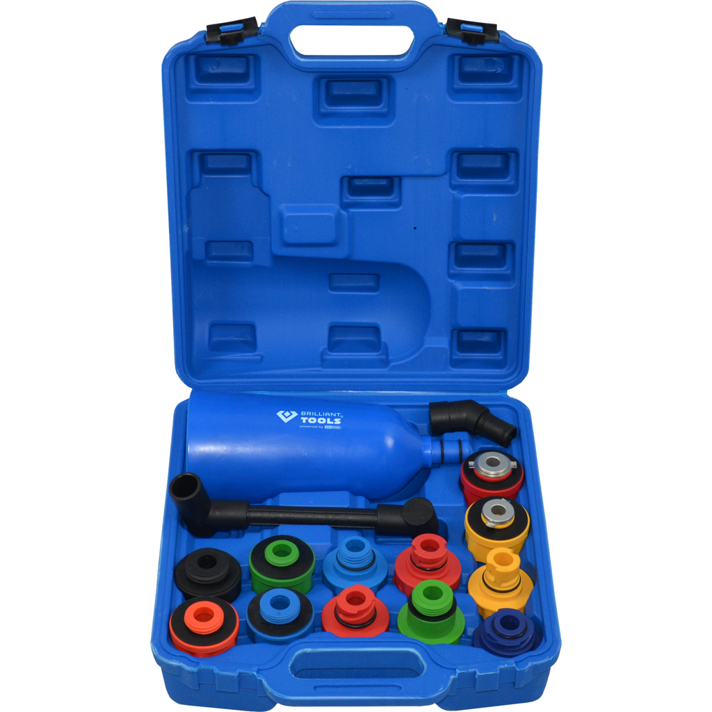 Brilliant Tools MASTER Öl-Einfülltrichter-Satz mit drehbarem Winkelarm, 15-tlg - BT711110